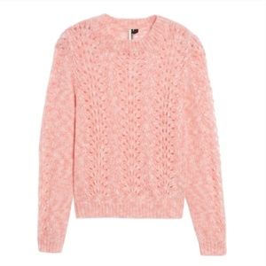 Topshop || Open Knit Crewneck Sweater